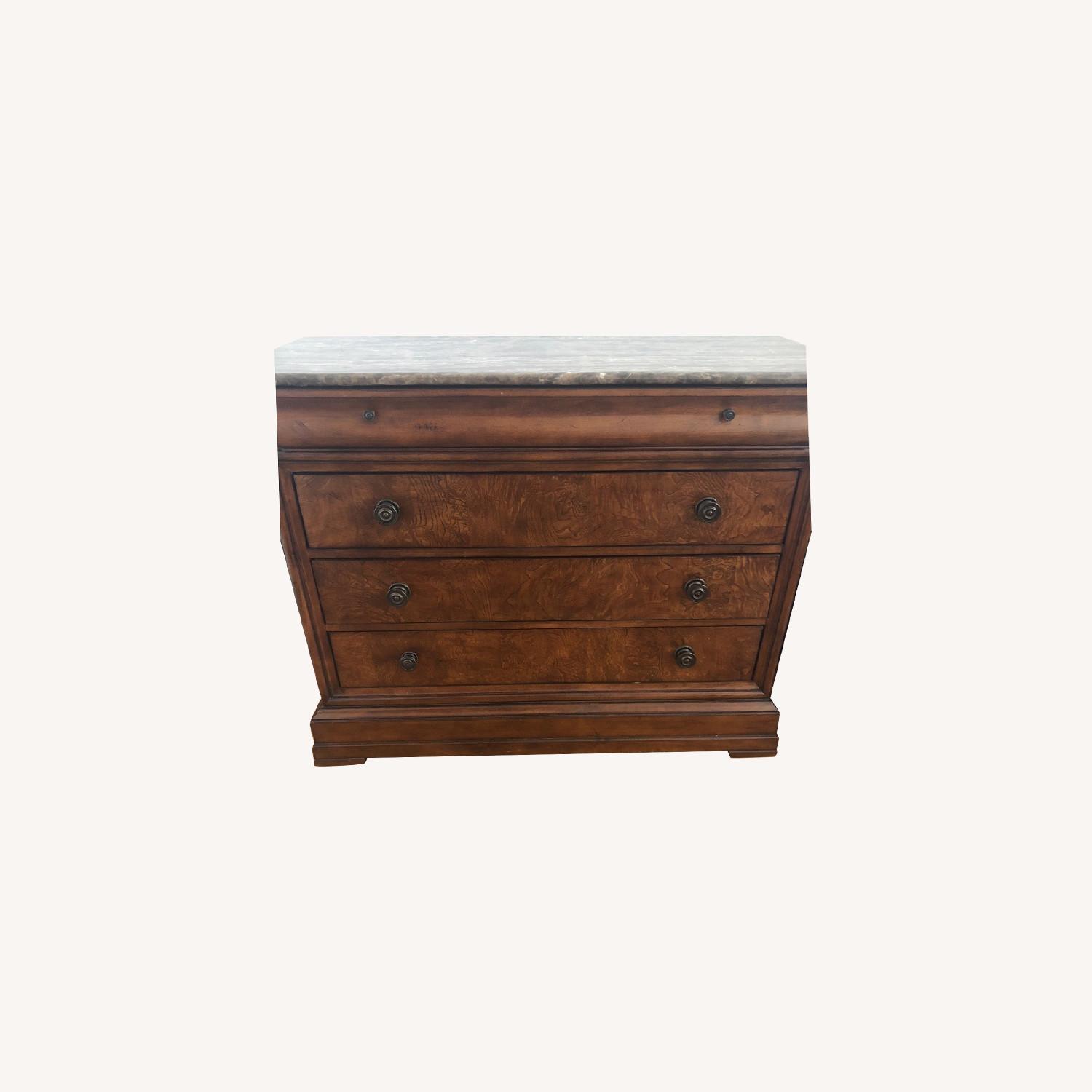 Ethan Allen Dresser Granite Top/Wood AptDeco
