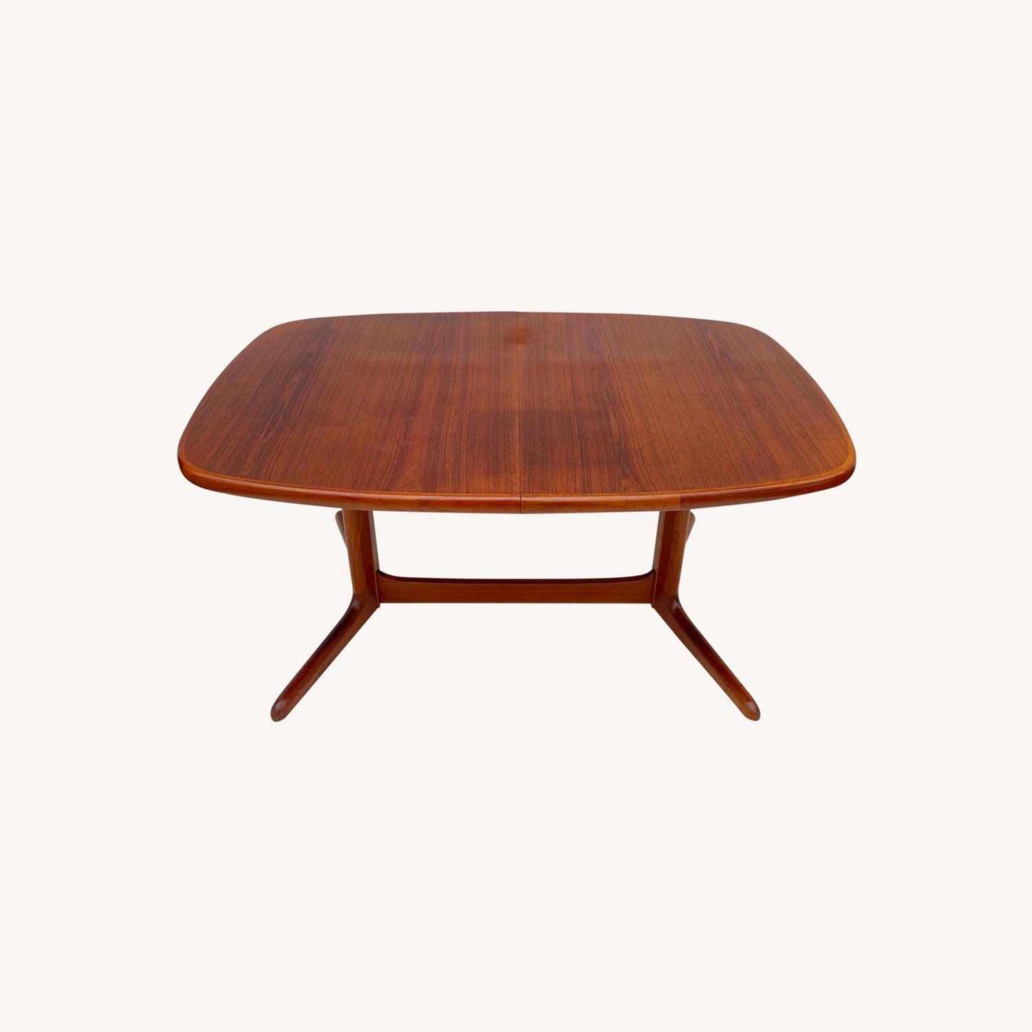 Scandinavian Modern Teak Dining Table With Leaves - image-0