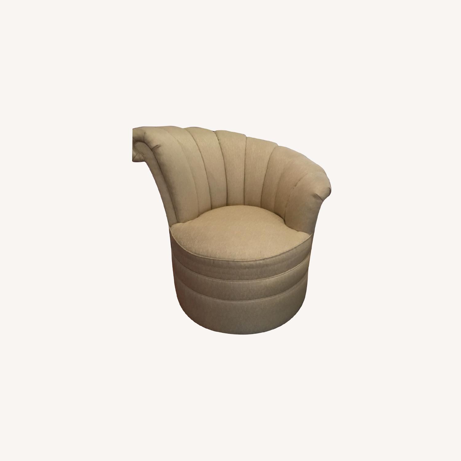 Thomasville Gold Swivel Accent Chair AptDeco