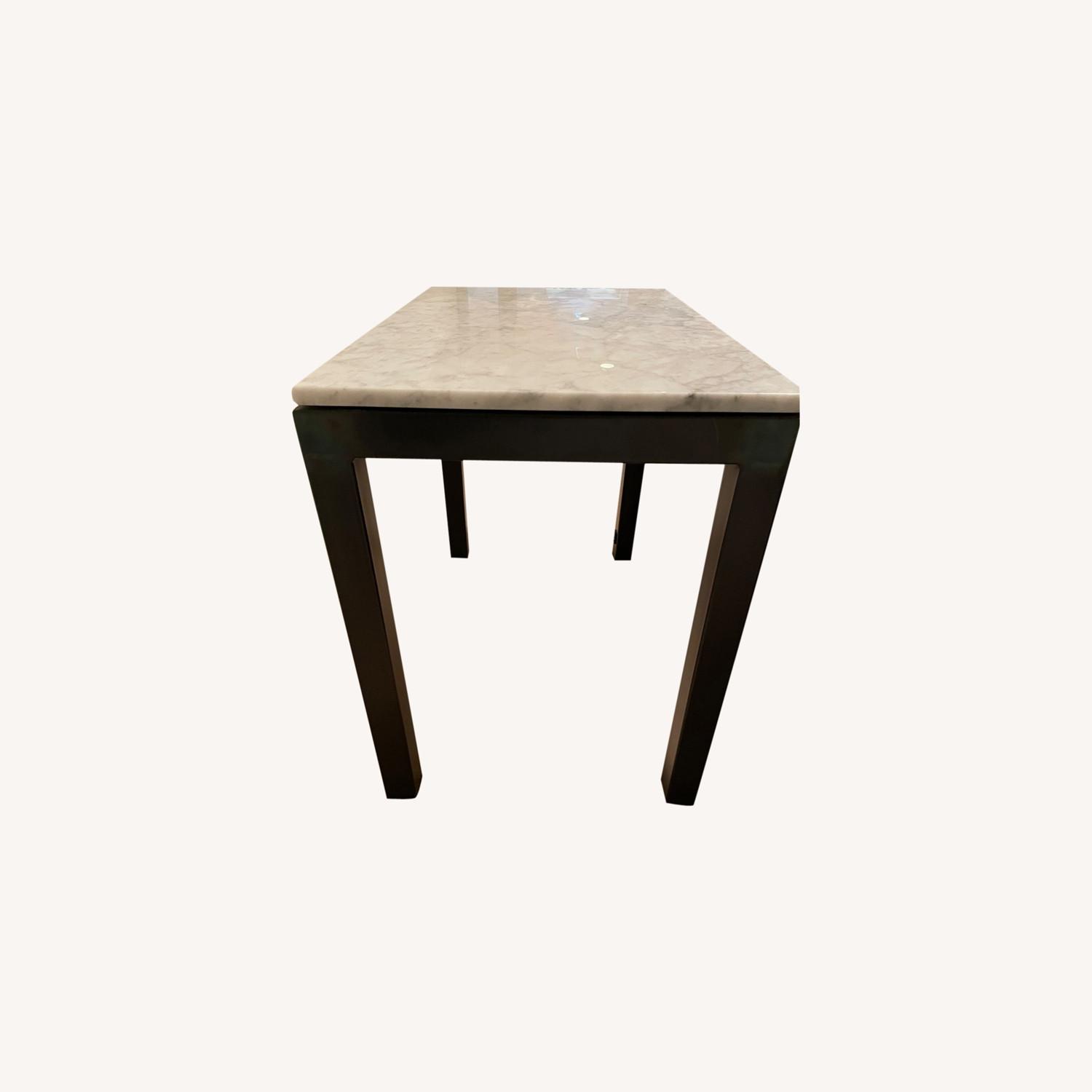 Room & Board Marble top "Parsons" Side Table AptDeco