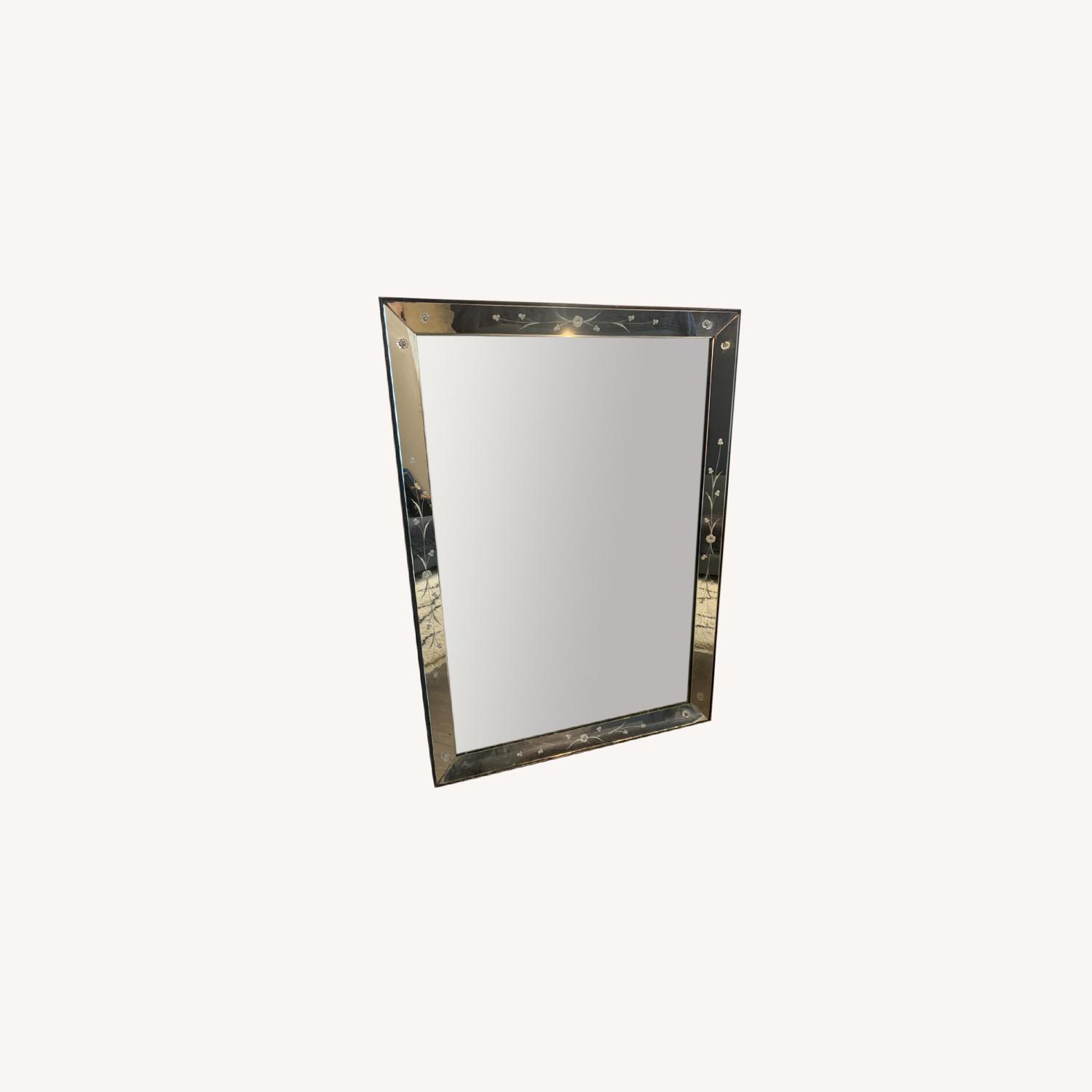 Vintage Mirror with knobs on side - image-0