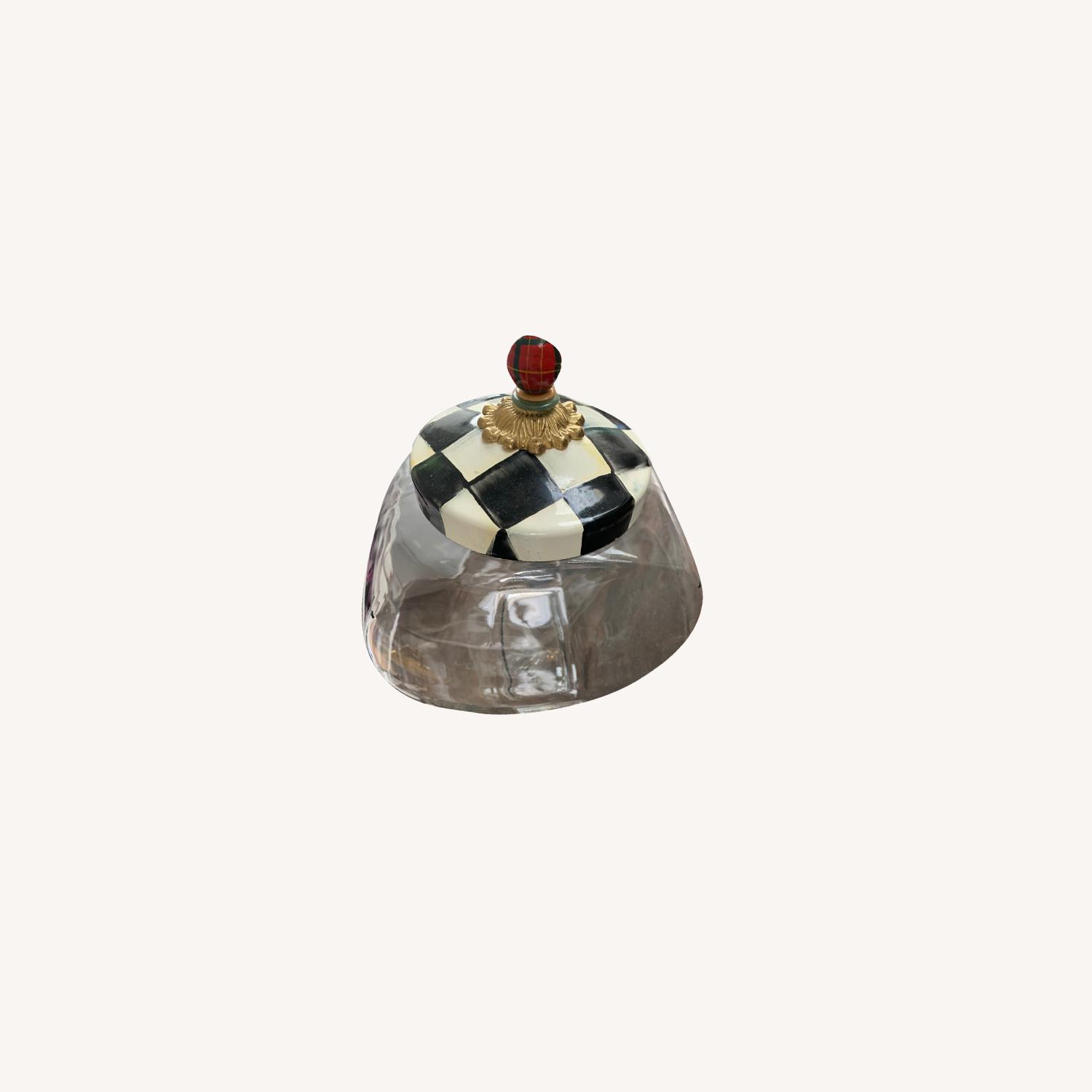 Mackenzie-Childs Jar w/ Courtly Check Enamel Lid - image-4