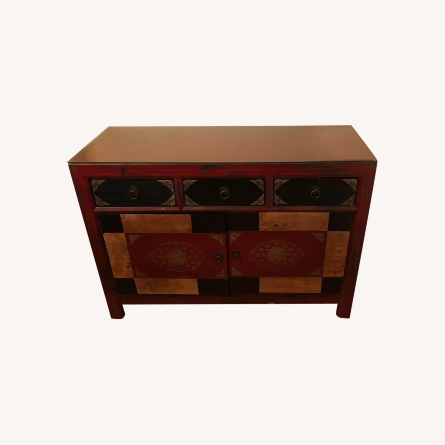 Pier 1 Imports Solid Wood Storage Cabinet - image-0