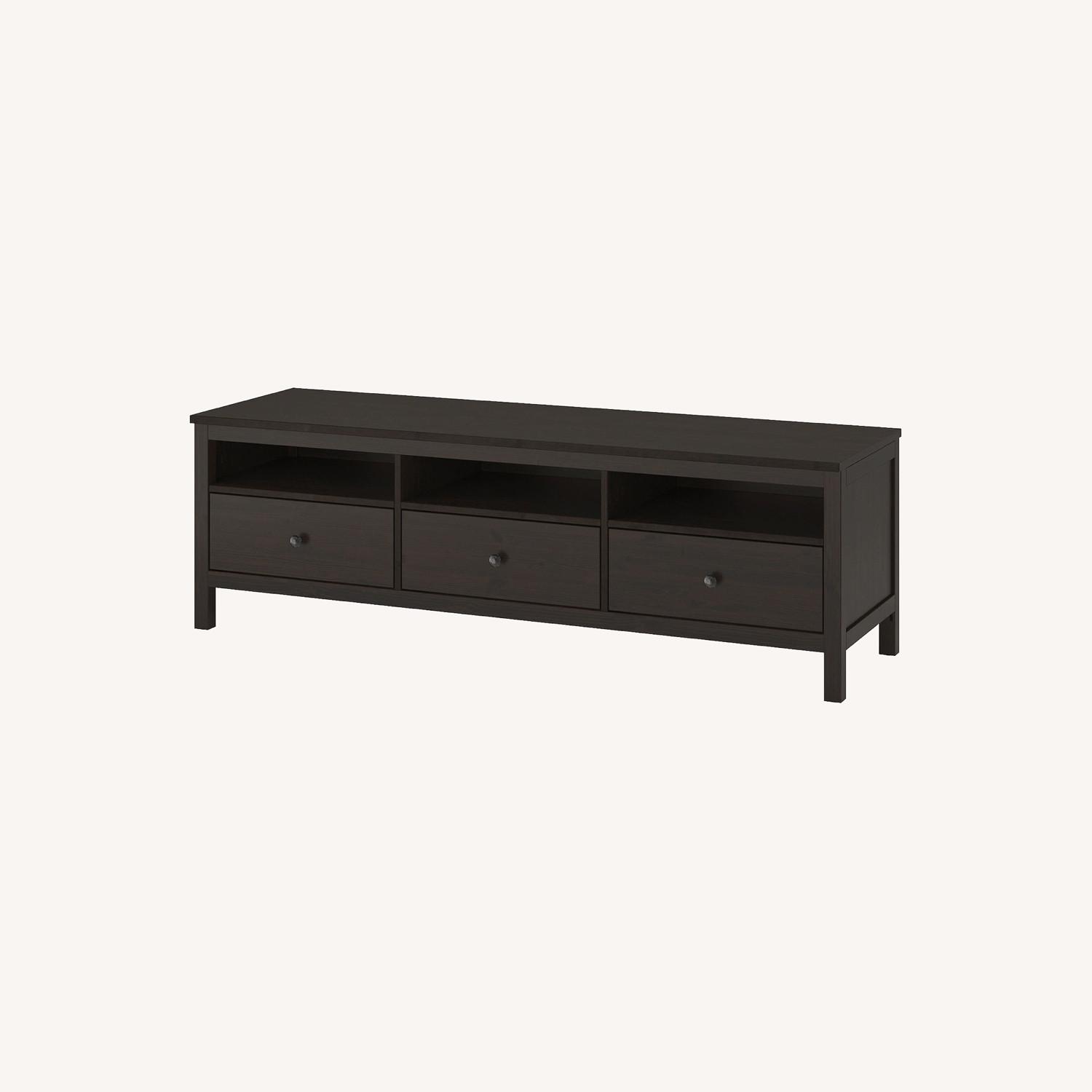 IKEA HEMNES Black Media Console / Tv Stand AptDeco