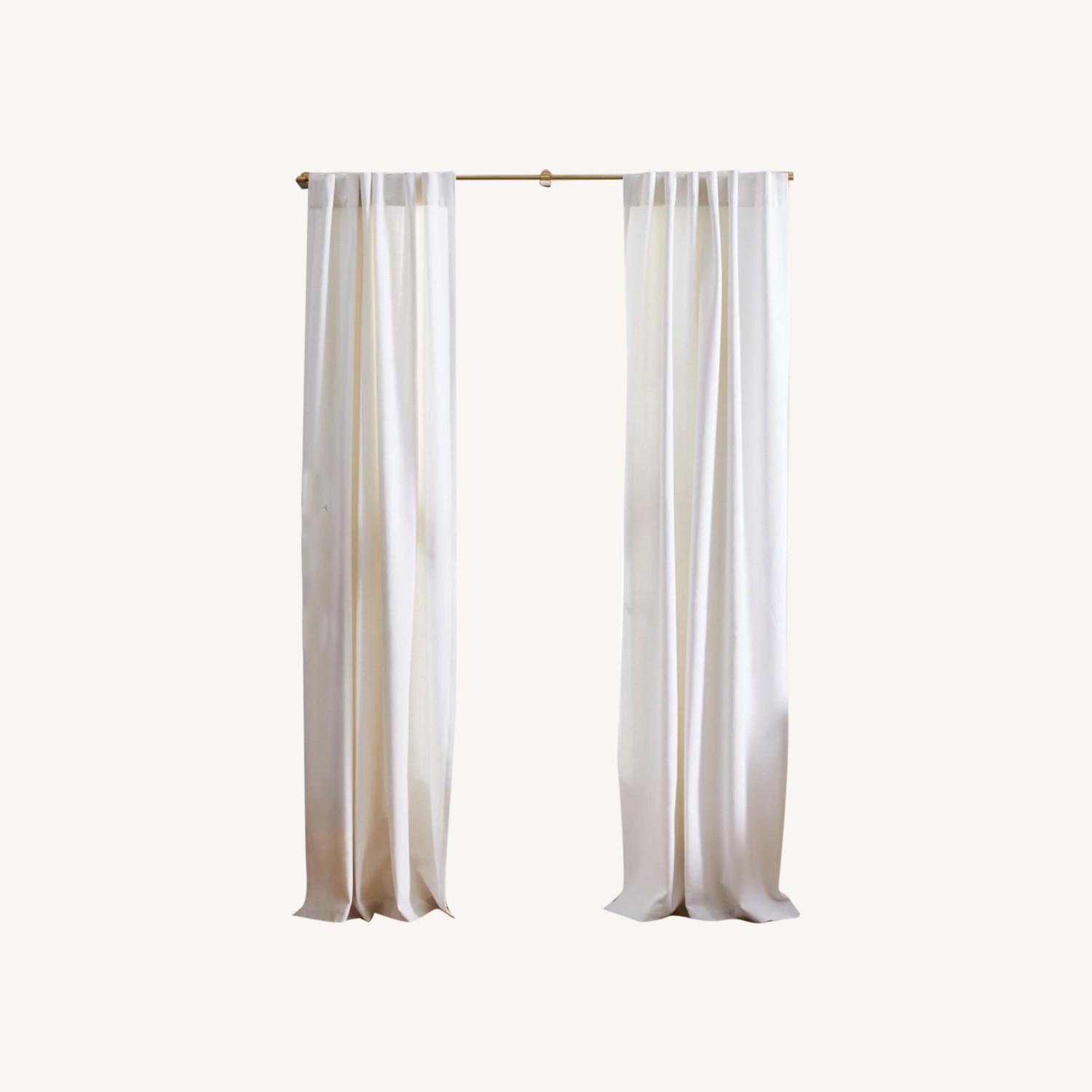 West Elm Washed Cotton Canvas Curtains AptDeco