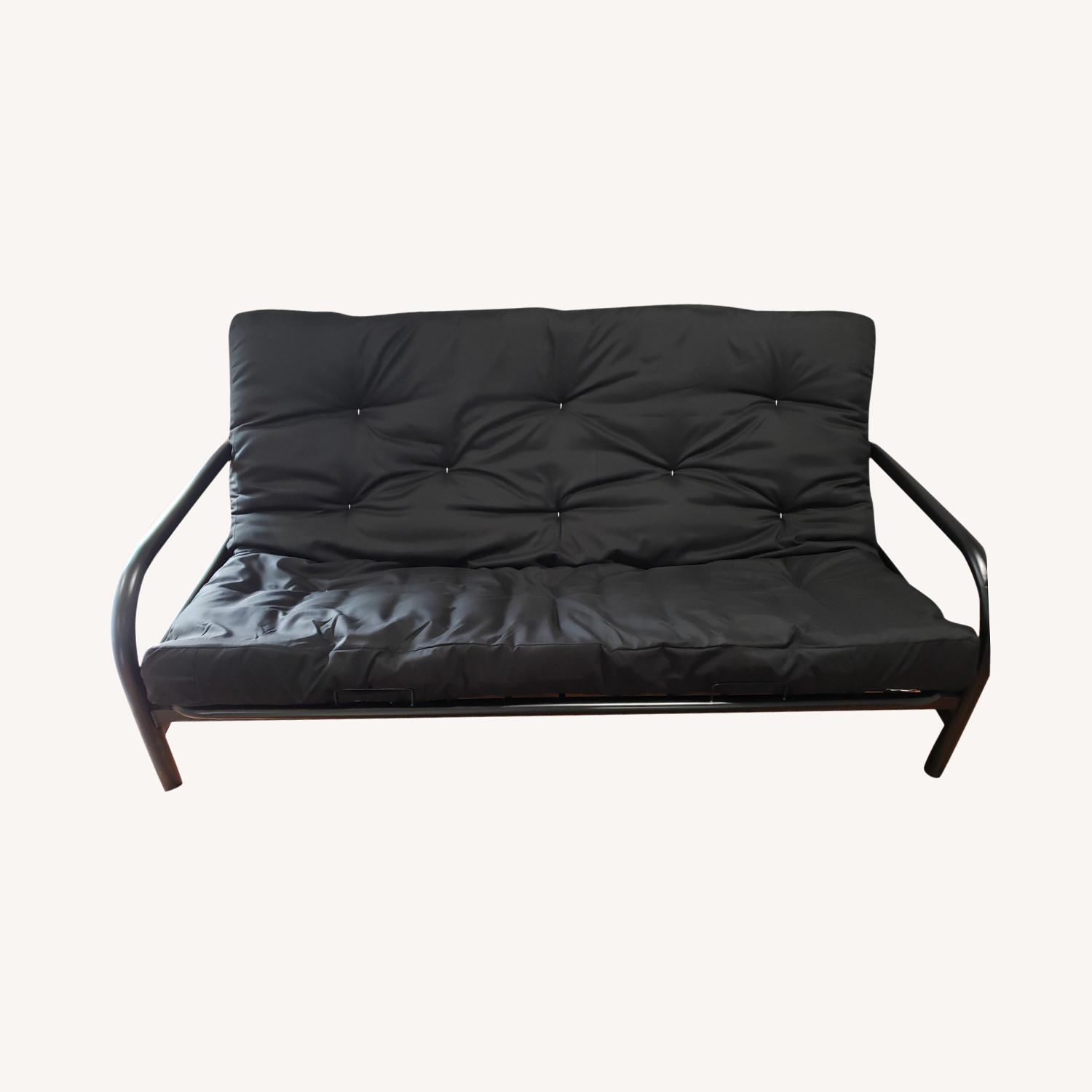 Black Metal Frame Futon AptDeco