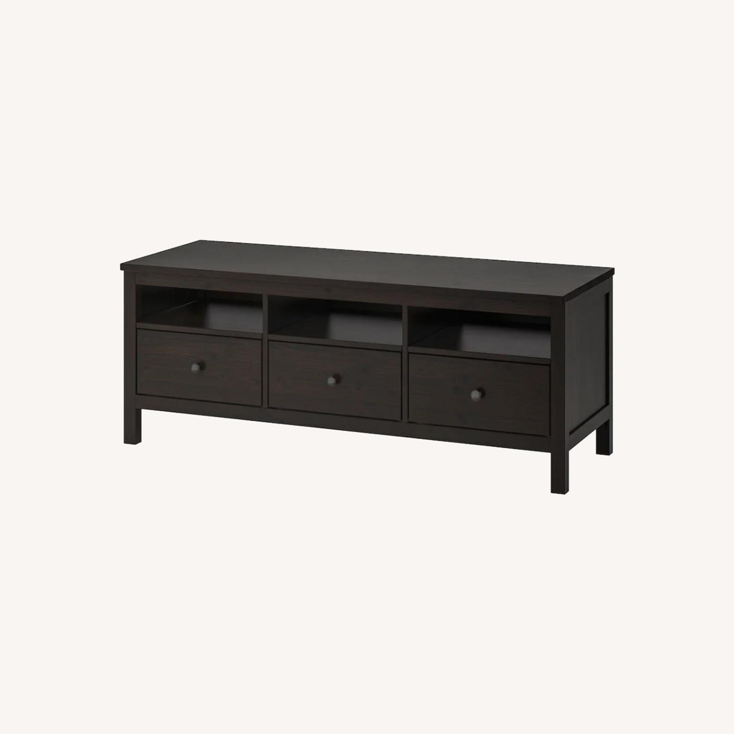 IKEA Hemnes Black/Brown TV Stand with Storage - image-5