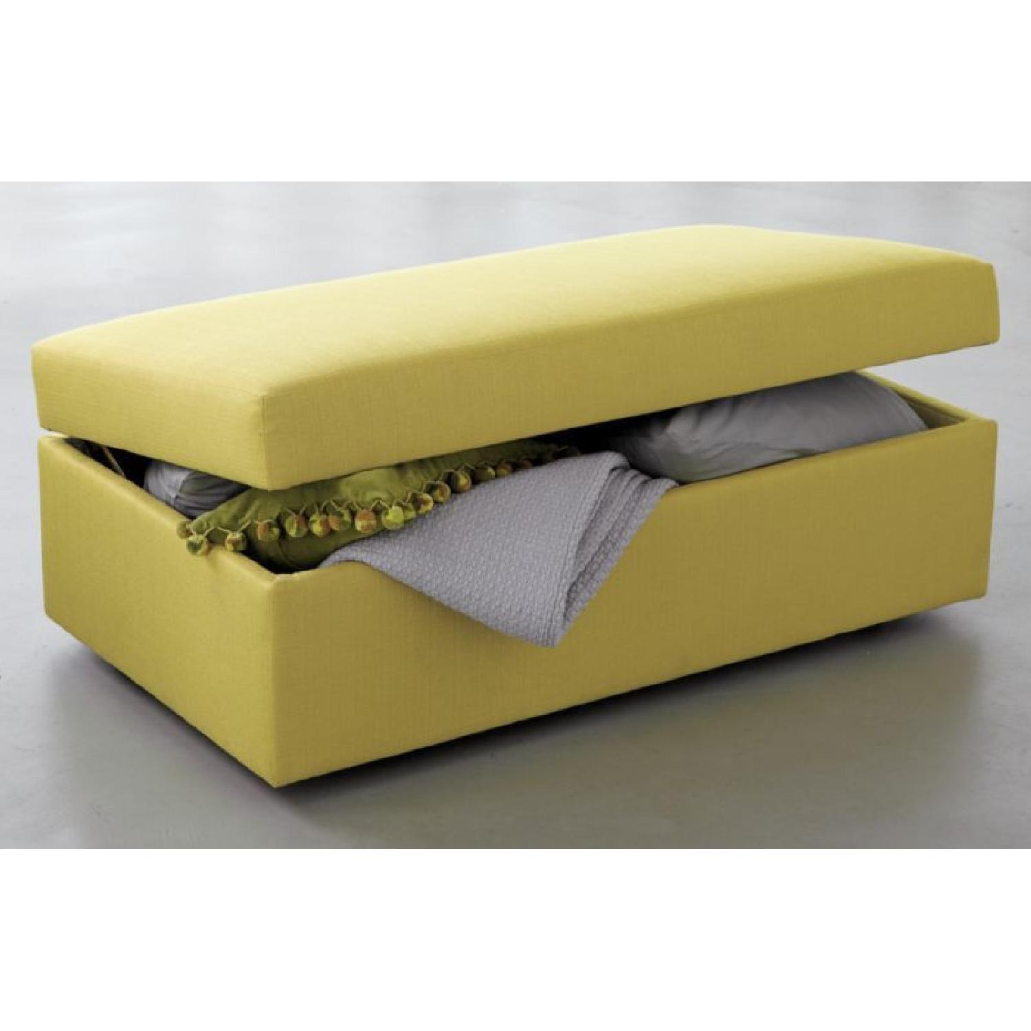 CB2 Storage Ottoman - Grass Color - image-4