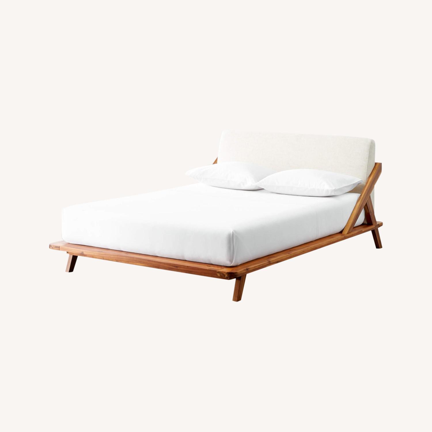 CB2 Drommen Acacia Wood Queen Bed AptDeco