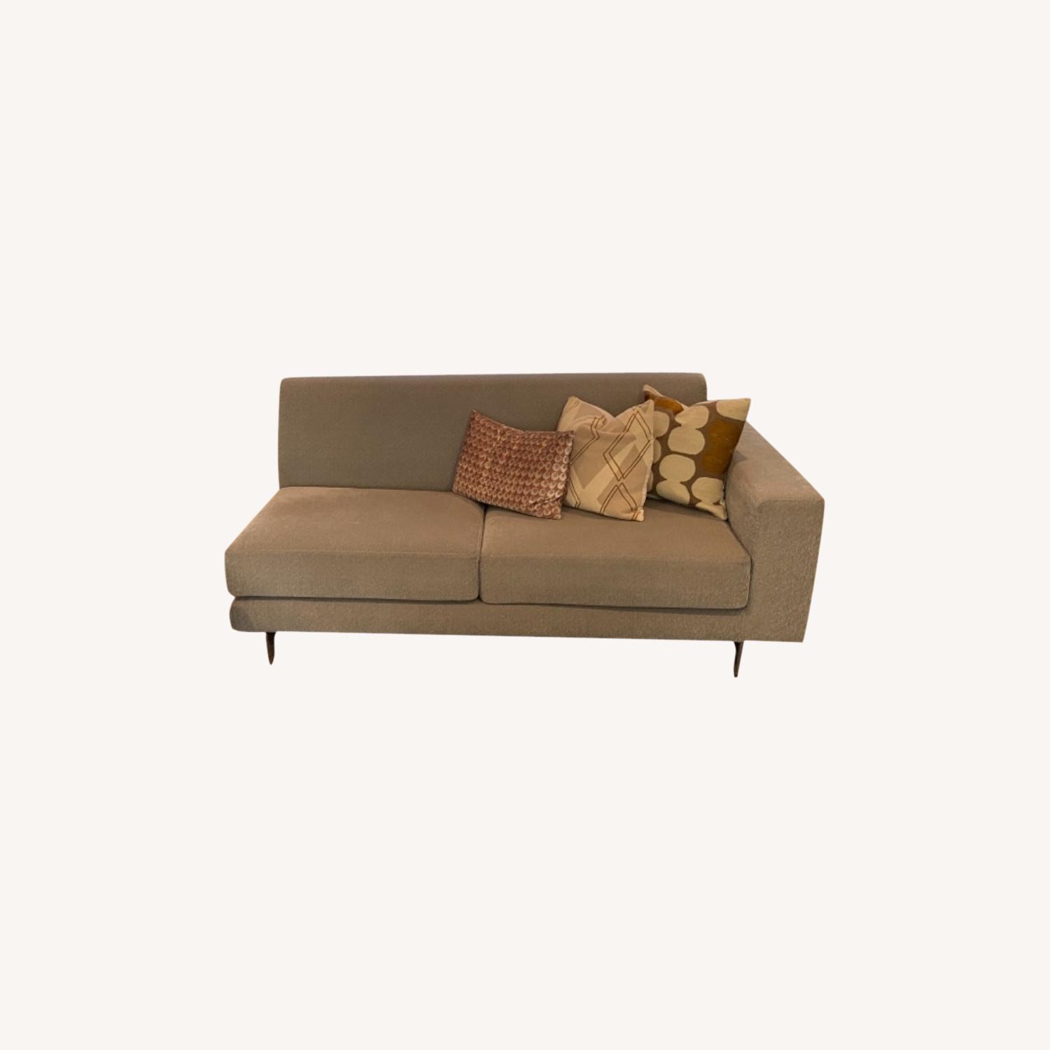 Modern Della Robbia Sectional Couch with Ottoman - image-7