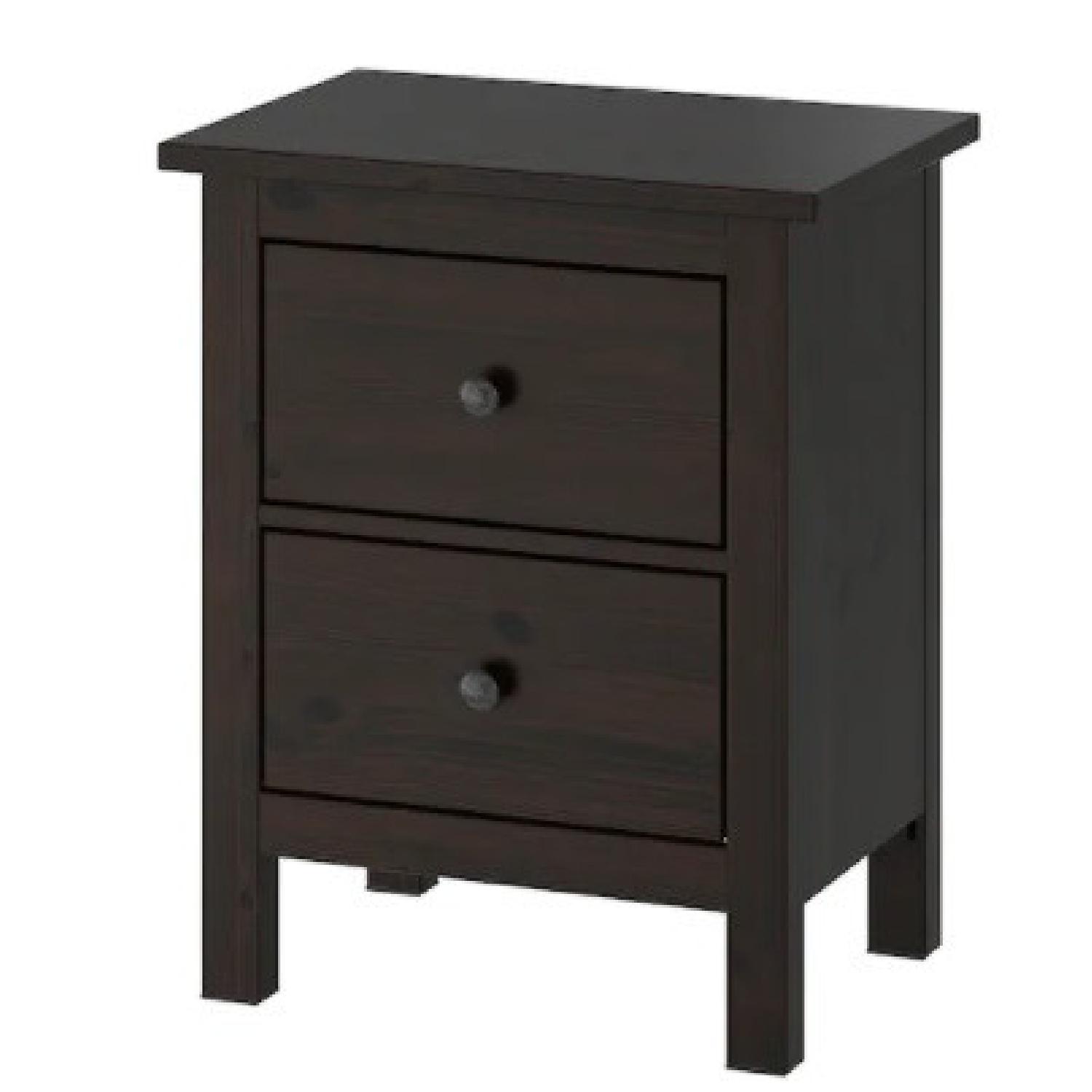 IKEA HEMNES Nightstand (Black-Brown) - image-4