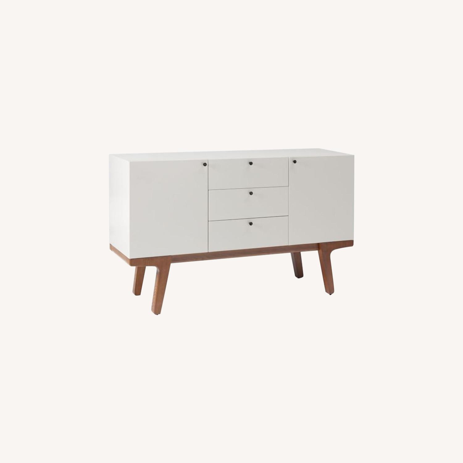 West Elm White Lacquer Buffet/Sideboard - image-0