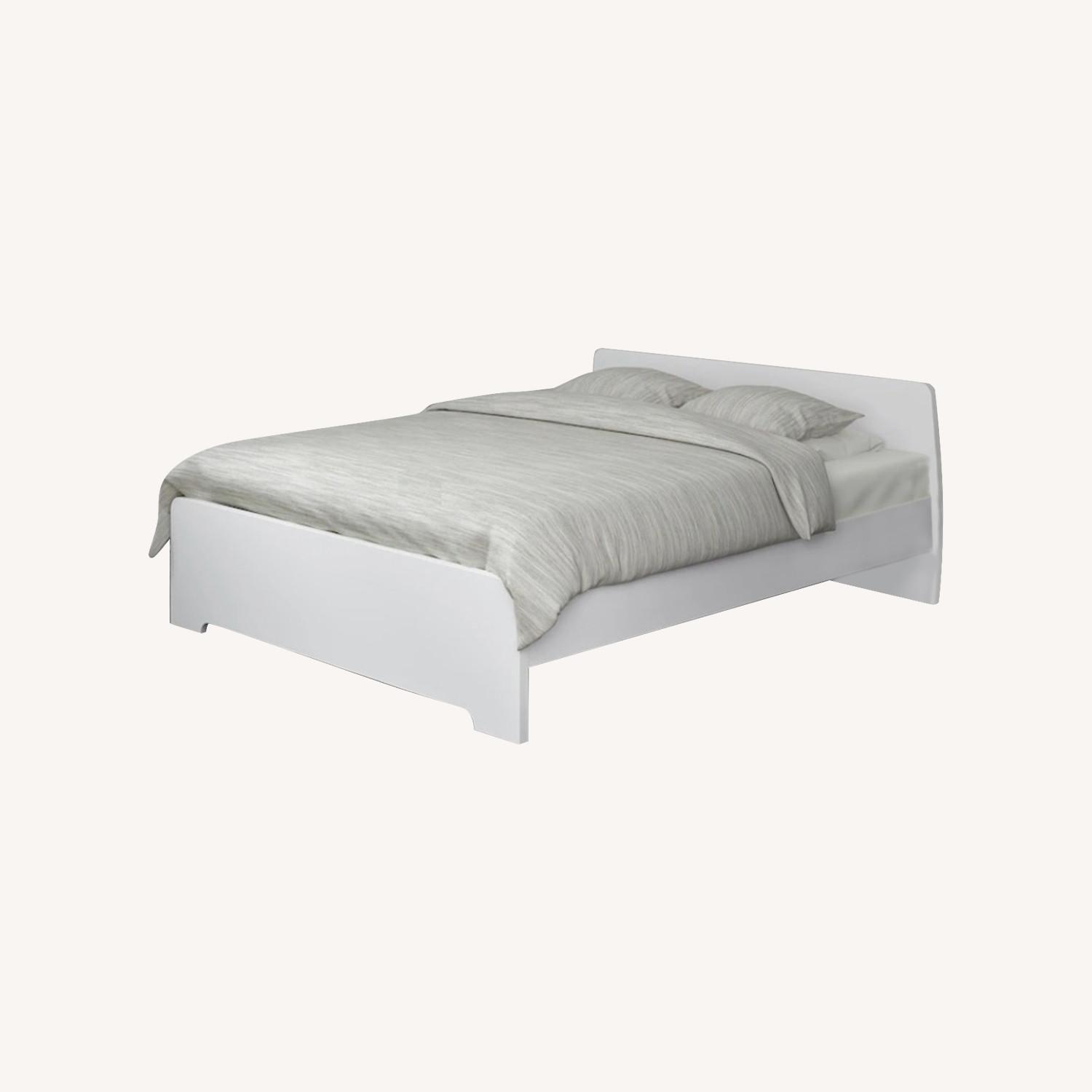 IKEA White Full Size Bed Frame + Slats - image-0