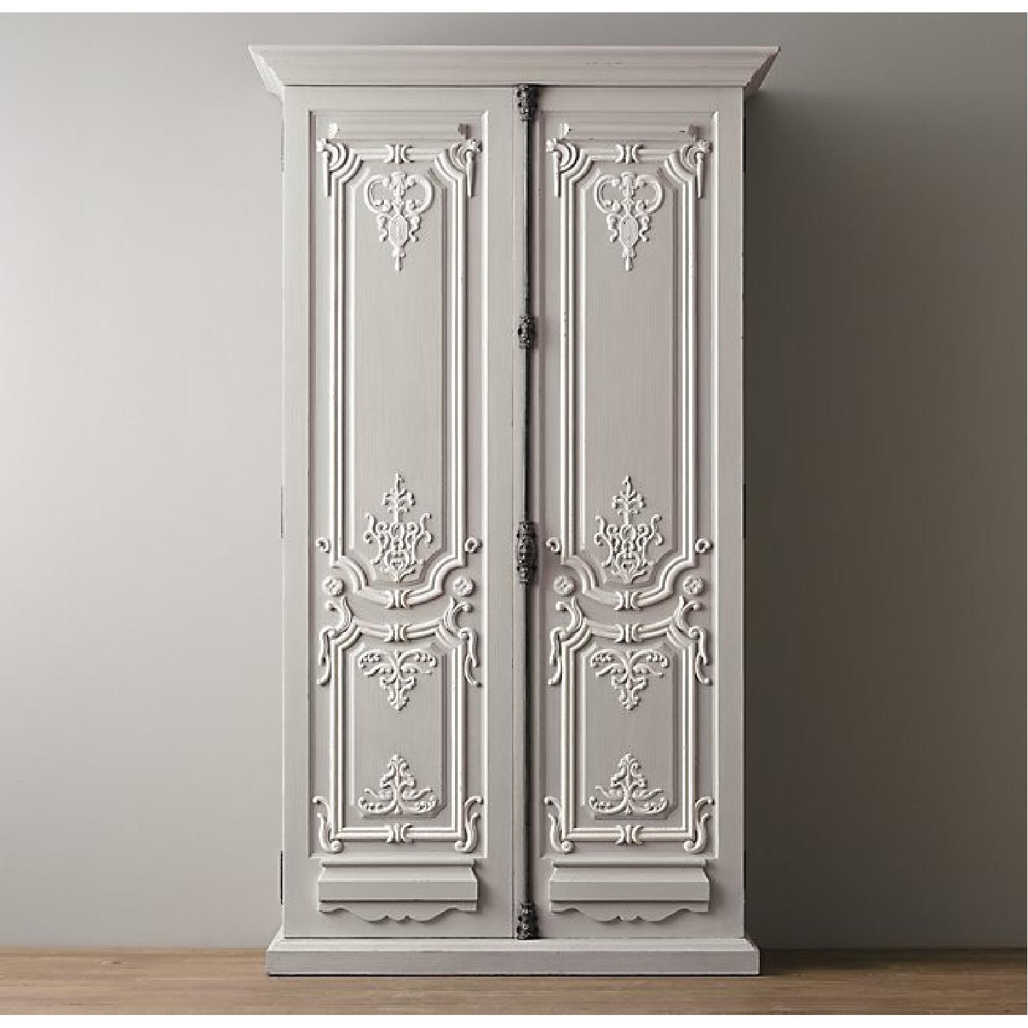 Restoration Hardware White Armoire AptDeco