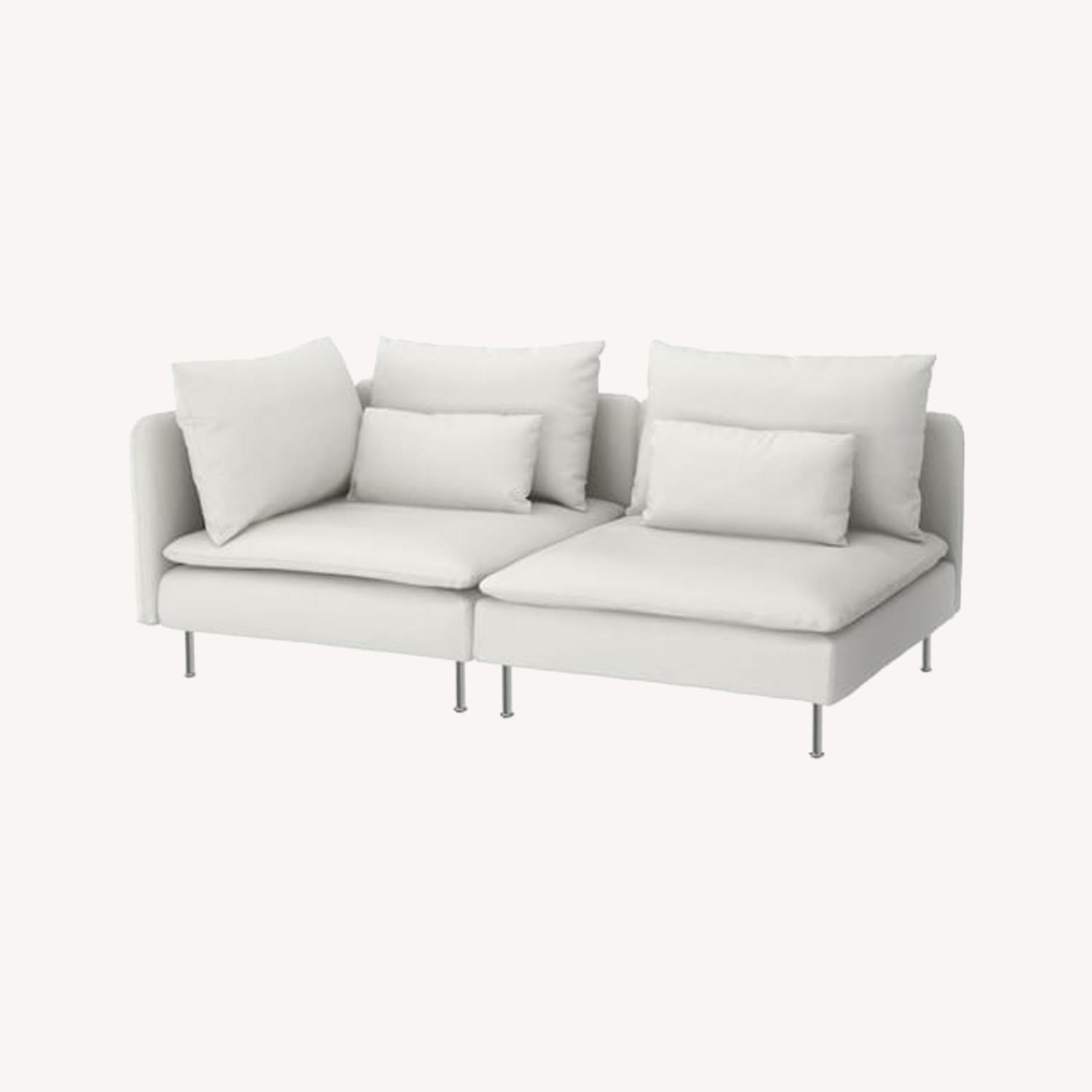 IKEA Custom SODERHAMN White with Oak Legs AptDeco