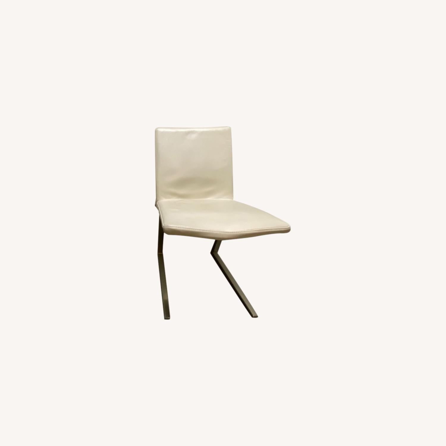 BoConcept White Leather Mariposa Dinning Chairs - image-0