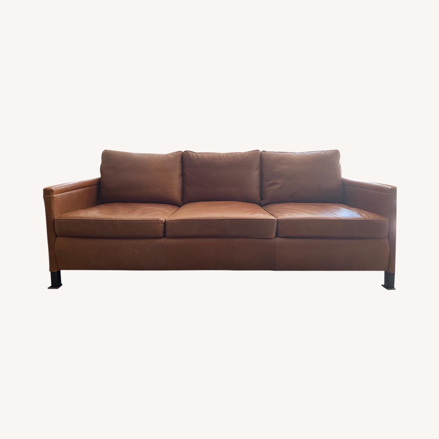ABC Carpet and Home 3-SEAT Leather Sofa - image-0