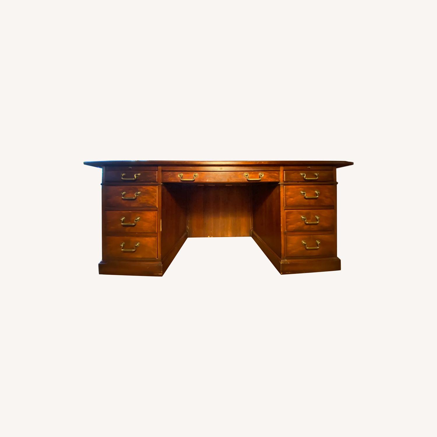 Kimball President Double Pedestal Desk AptDeco