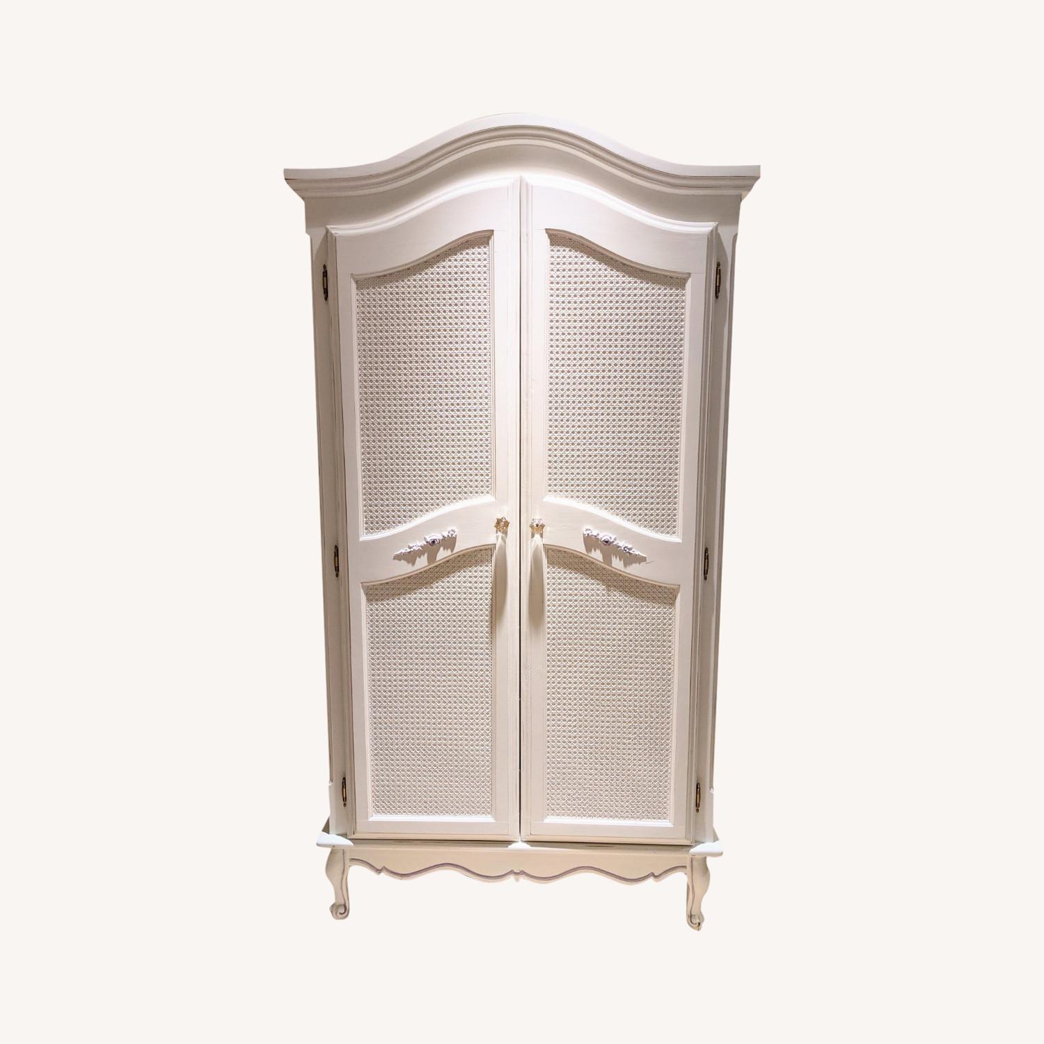 AFK White Caned French Style Wardrobe - image-0