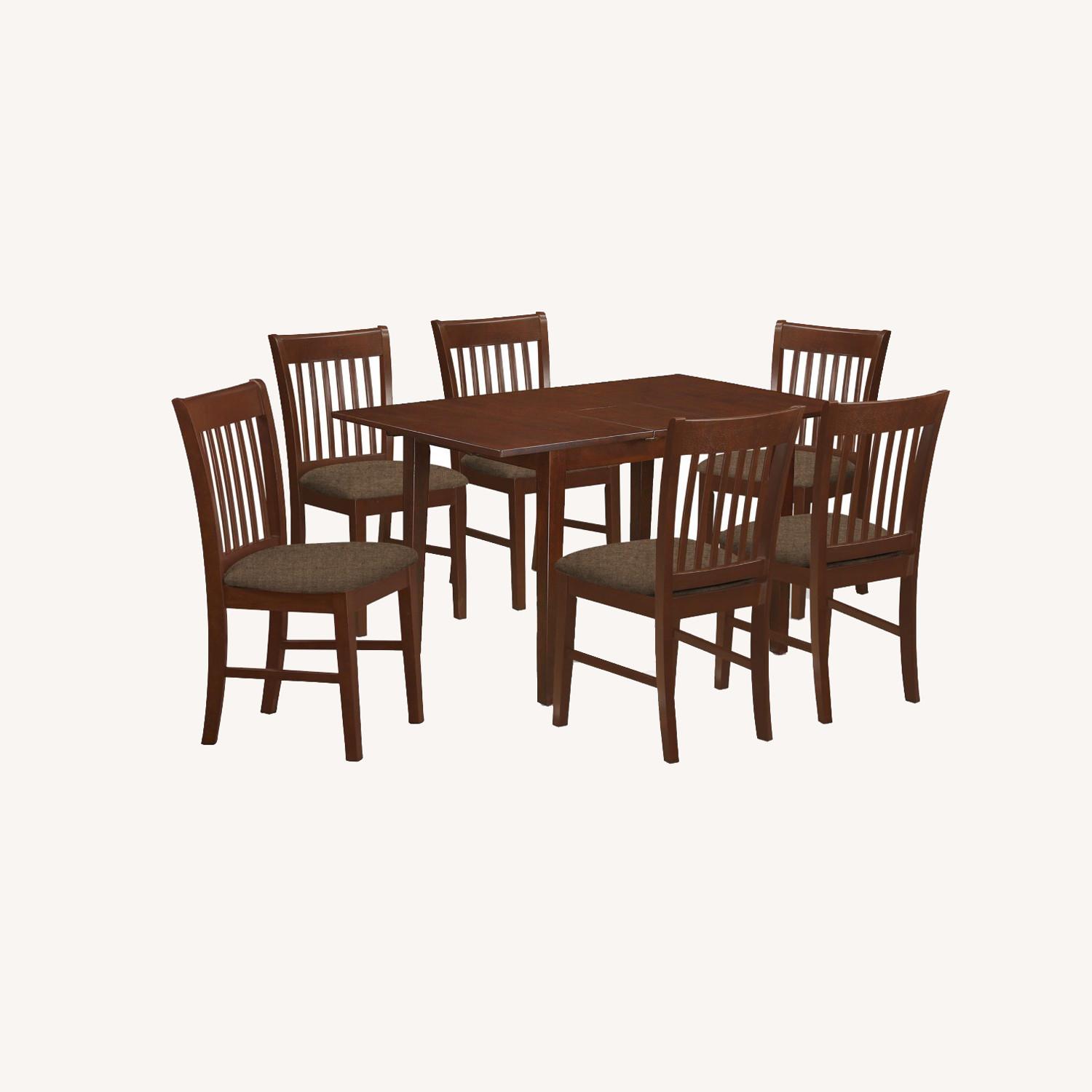 7 Pc Dining set- Table with 6 Kitchen Chairs - AptDeco
