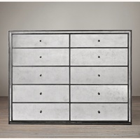 Restoration Hardware Strand 10-Drawer Mirrored Dresser