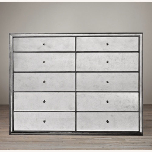 Used Restoration Hardware Strand 10-Drawer Mirrored Dresser for sale on AptDeco