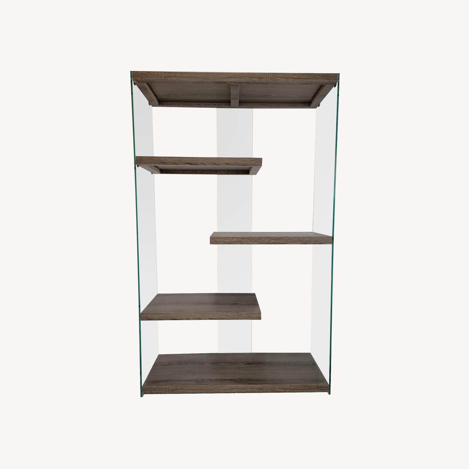 Monarch Furniture Tempered Glass Bookcase 60" AptDeco