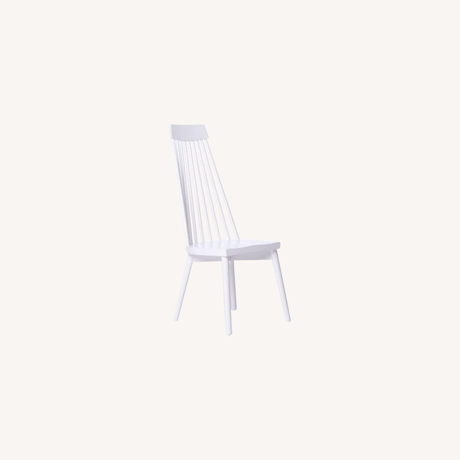 West Elm Designer Spoke White Chair AptDeco