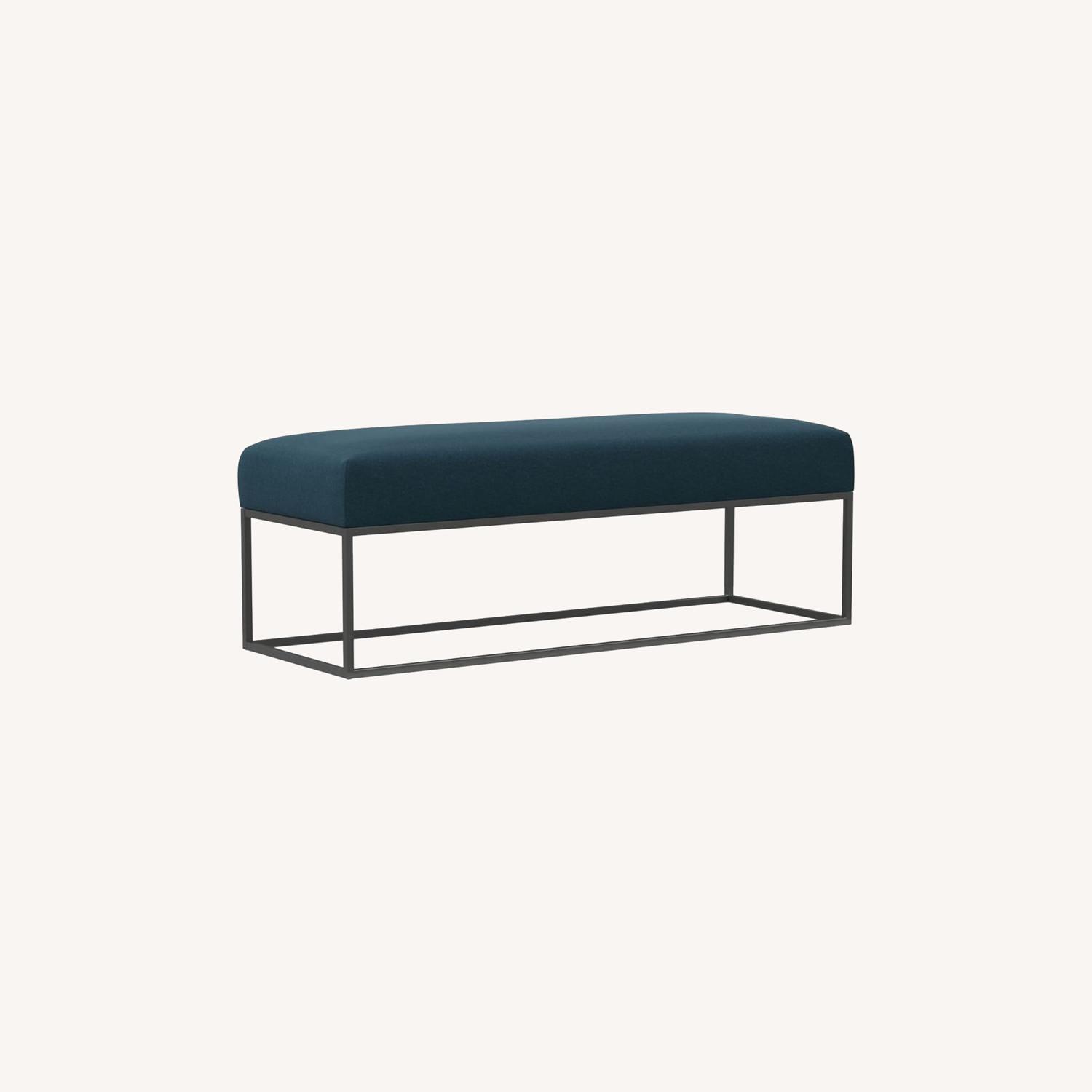 West Elm Box Frame Upholstered Bench - image-0