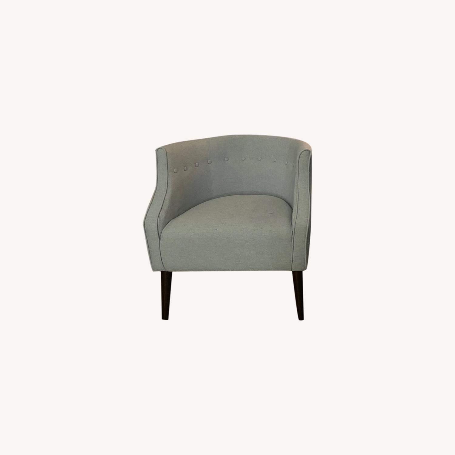 Light Sky Blue Upholstered Club Chair - image-0