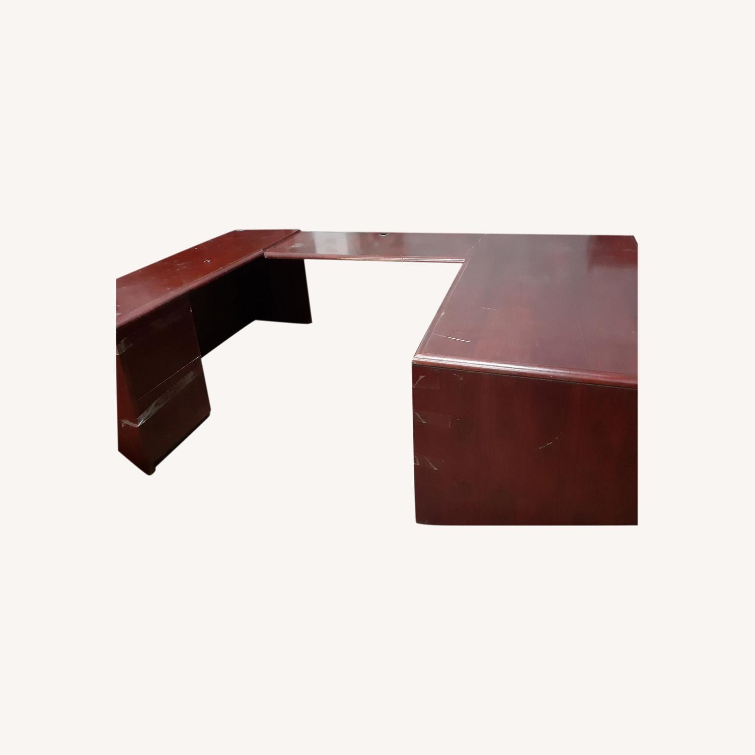 National Arrowood U Shaped Executive Desk - image-0