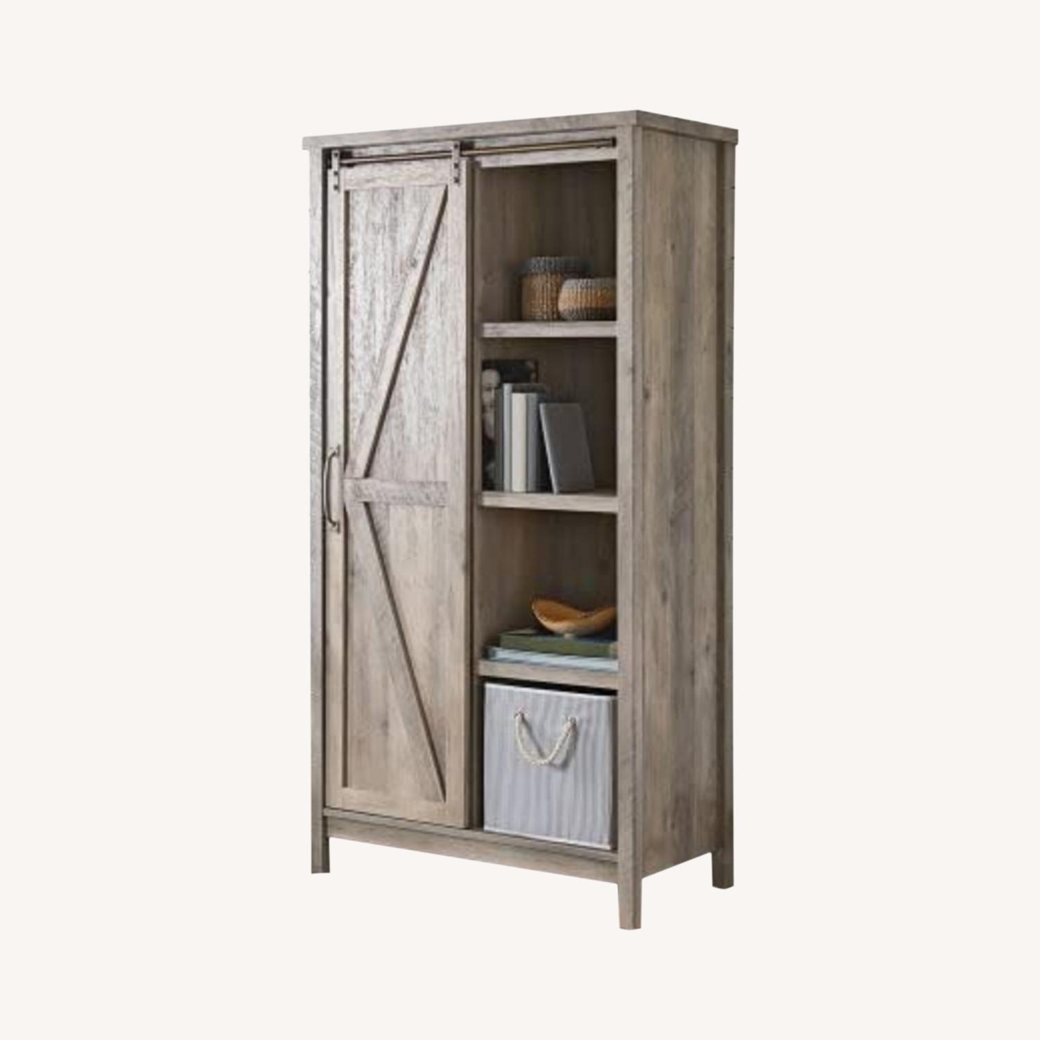 Modern Farmhouse Bookcase Storage AptDeco