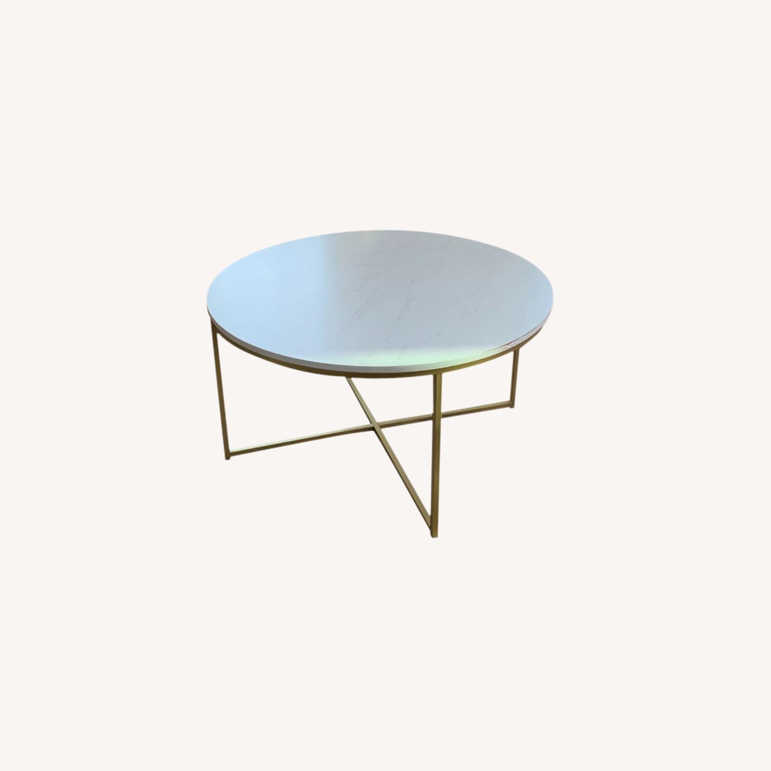 Sleek Marble Pattern Coffee Table - image-0