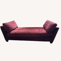 Crate & Barrel Marlowe Red Fabric Daybed