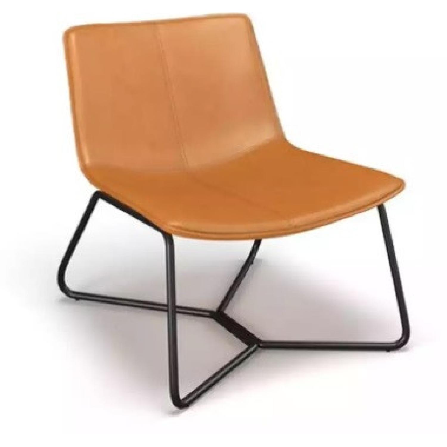 AllModern Caramel Tan Lounge Chairs (Set of 2) - image-4