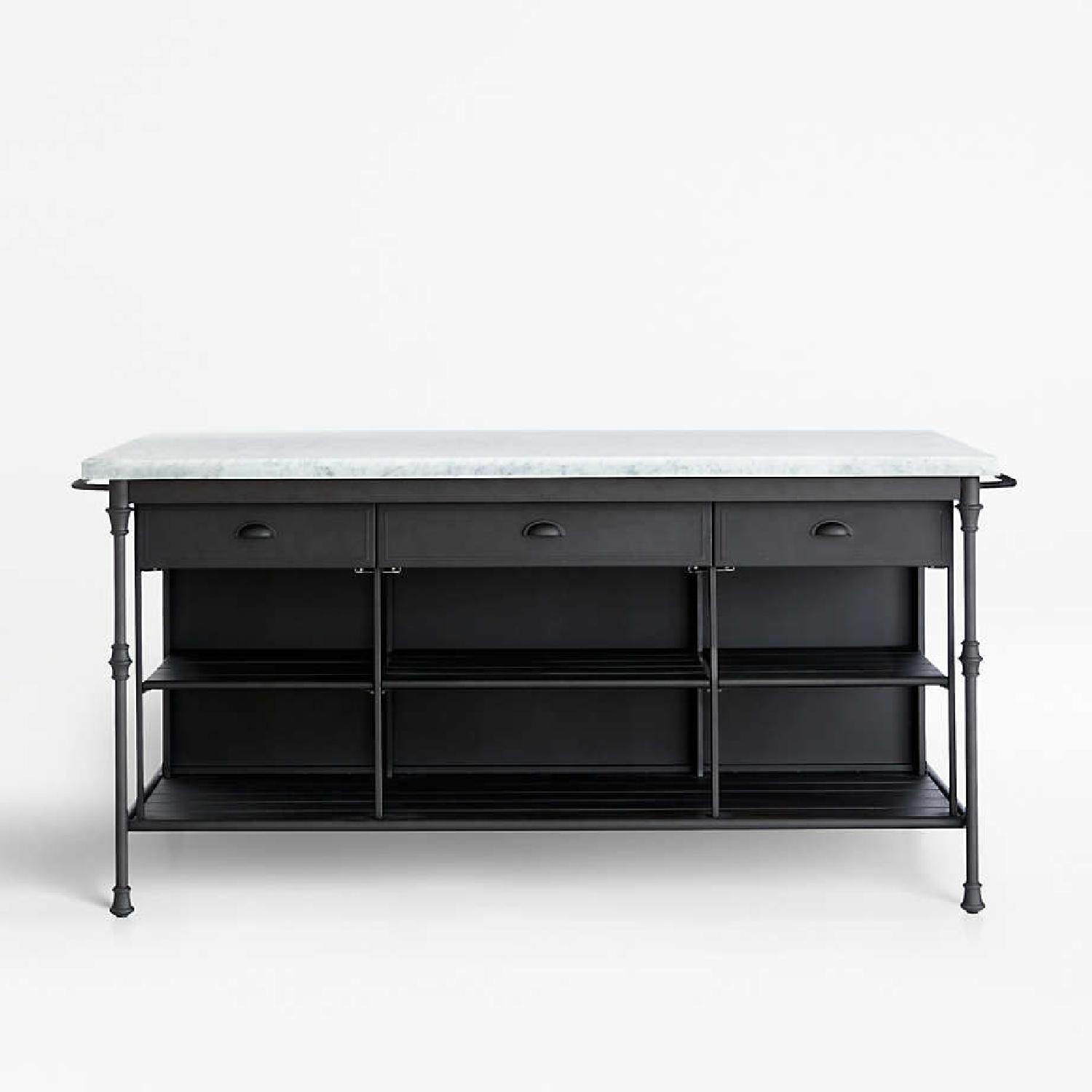 Crate & Barrel Large Marble Kitchen Island AptDeco