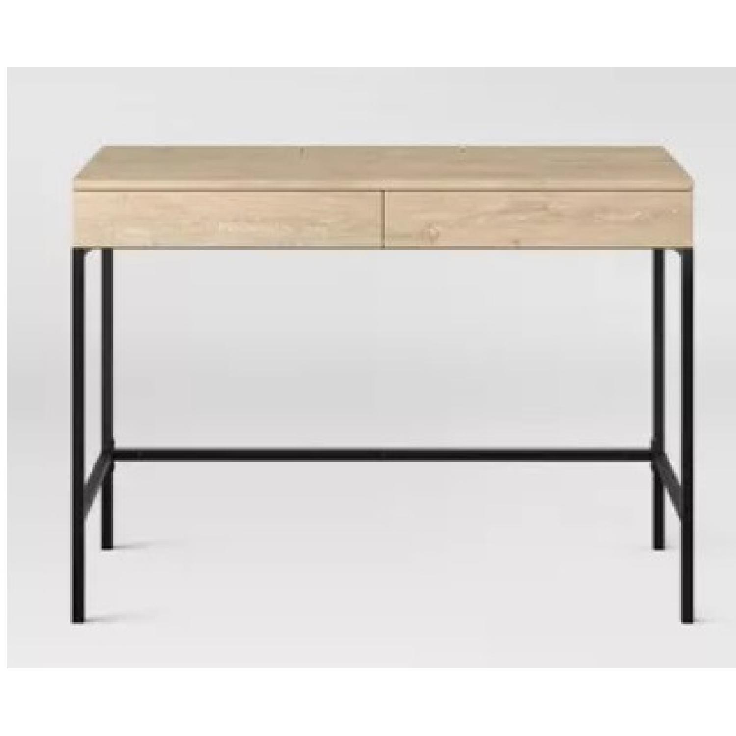 Target Loring Wood Writing Desk Vintage Oak - image-8