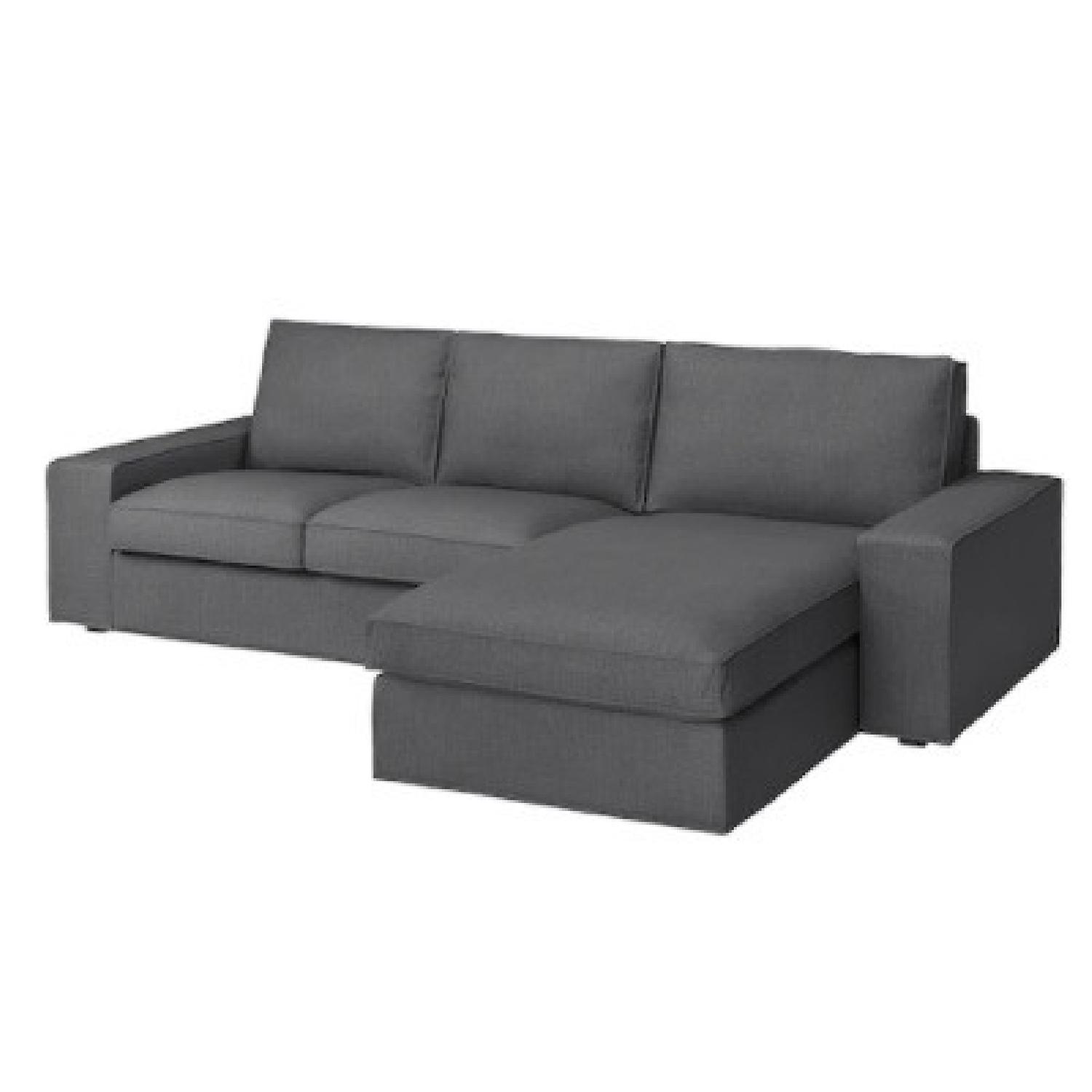 IKEA Kivik Dark Grey Sofa with Chaise - image-6