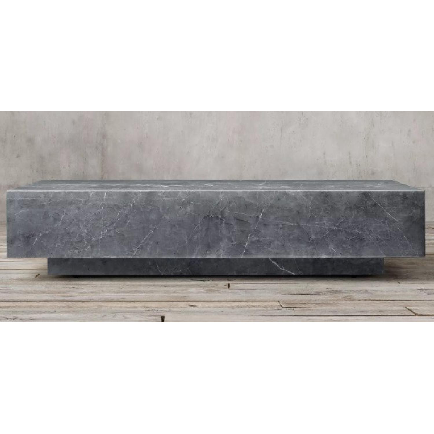 Restoration Hardware Marble Plinth Coffee Table - image-3