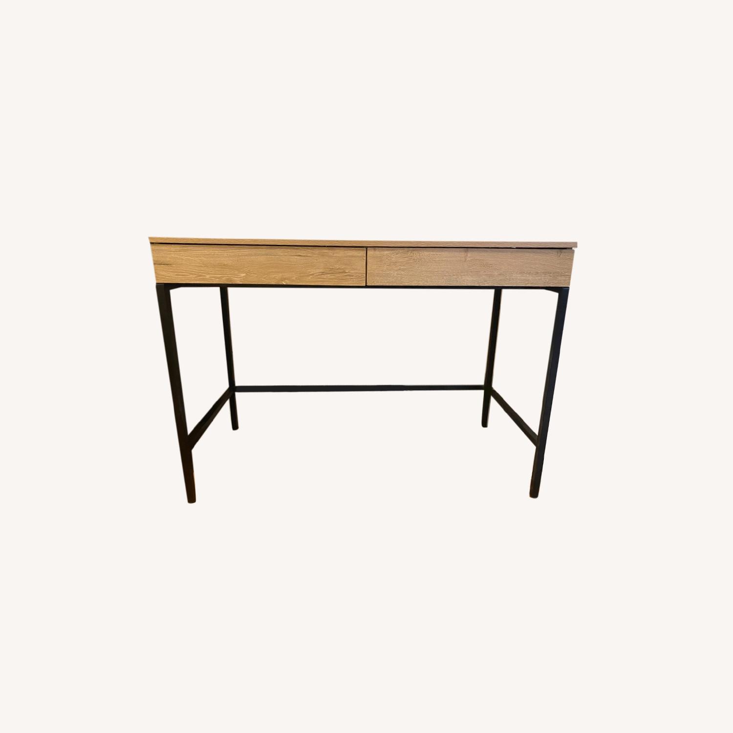Target Loring Wood Writing Desk with 2 Drawers AptDeco