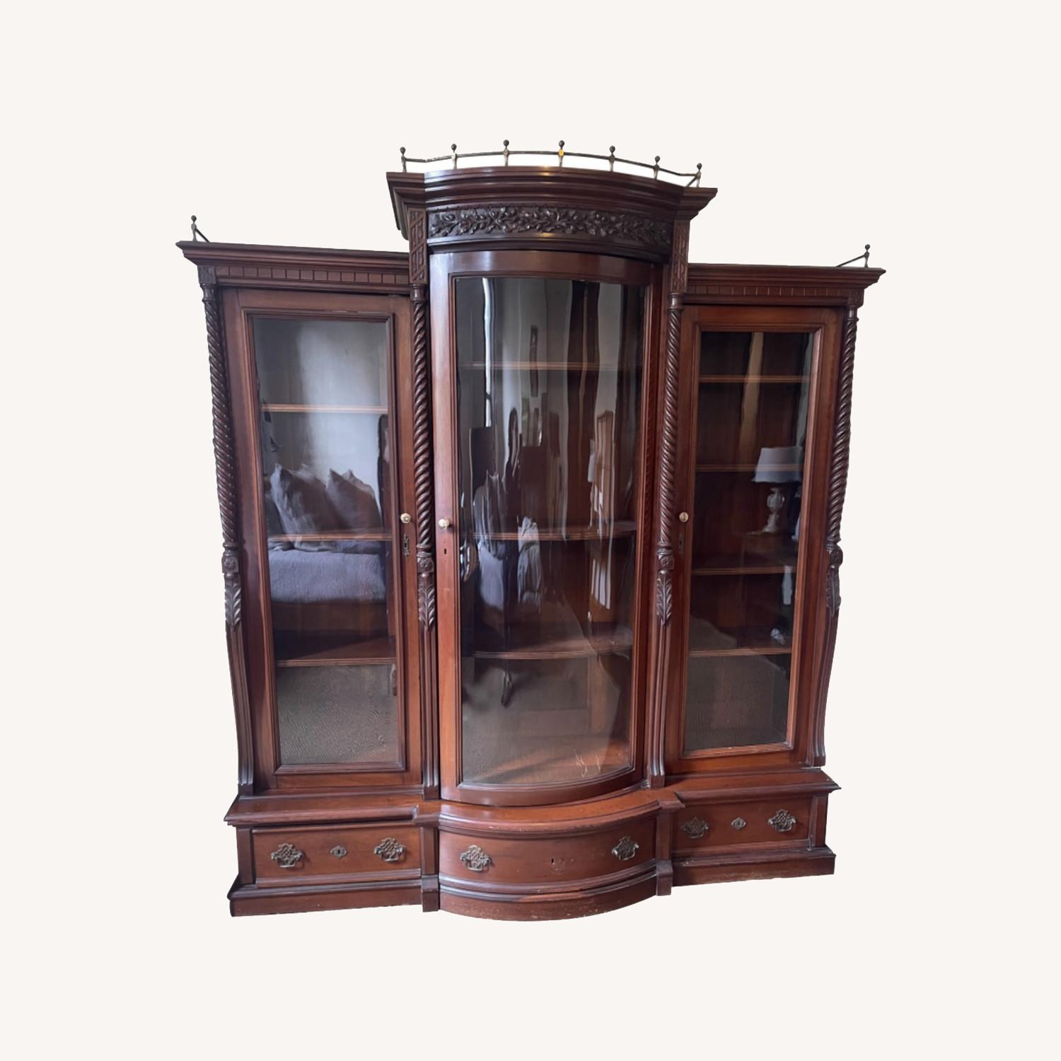 Large 1900s Display Cabinet - image-0