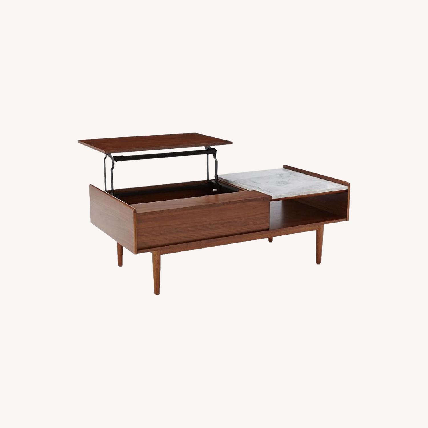 West Elm Mid-Century Pop-Up Storage Coffee Table - image-4