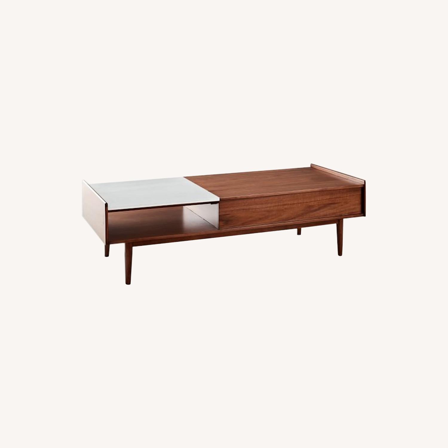 West Elm Mid-Century Pop-Up Storage Coffee Table - image-0