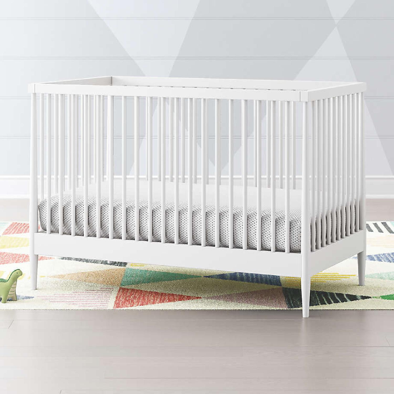 Crate & Barrel White Crib - image-4