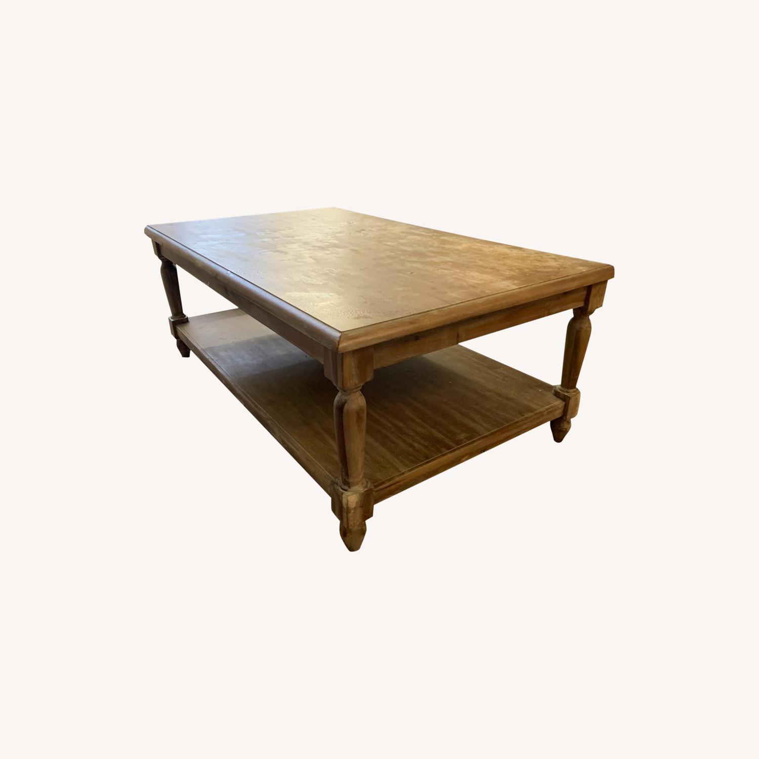 World Market Wood Coffee Table AptDeco
