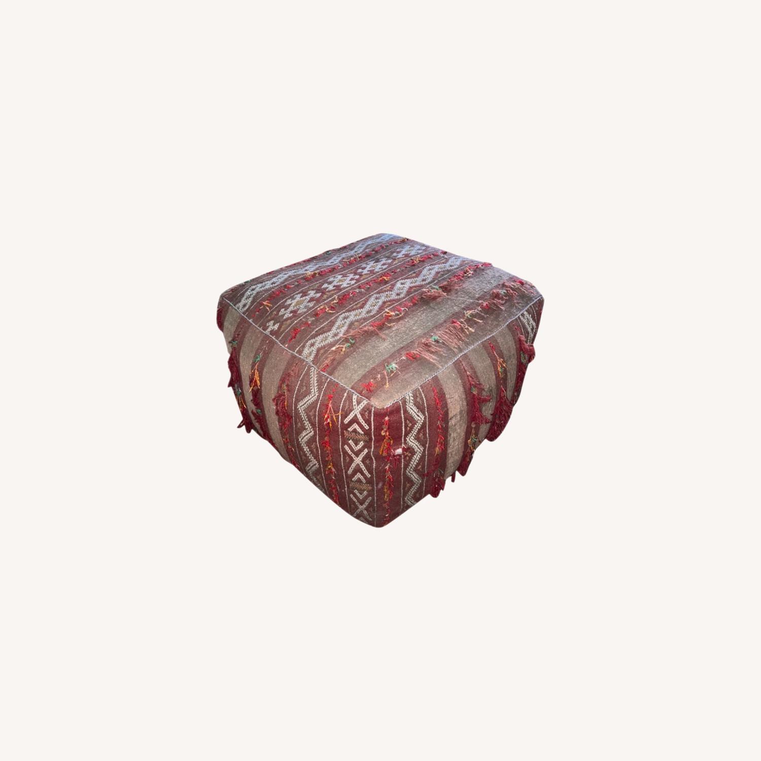 ABC Carpet & Home Vintage Moroccan Ottoman Pouf - image-0