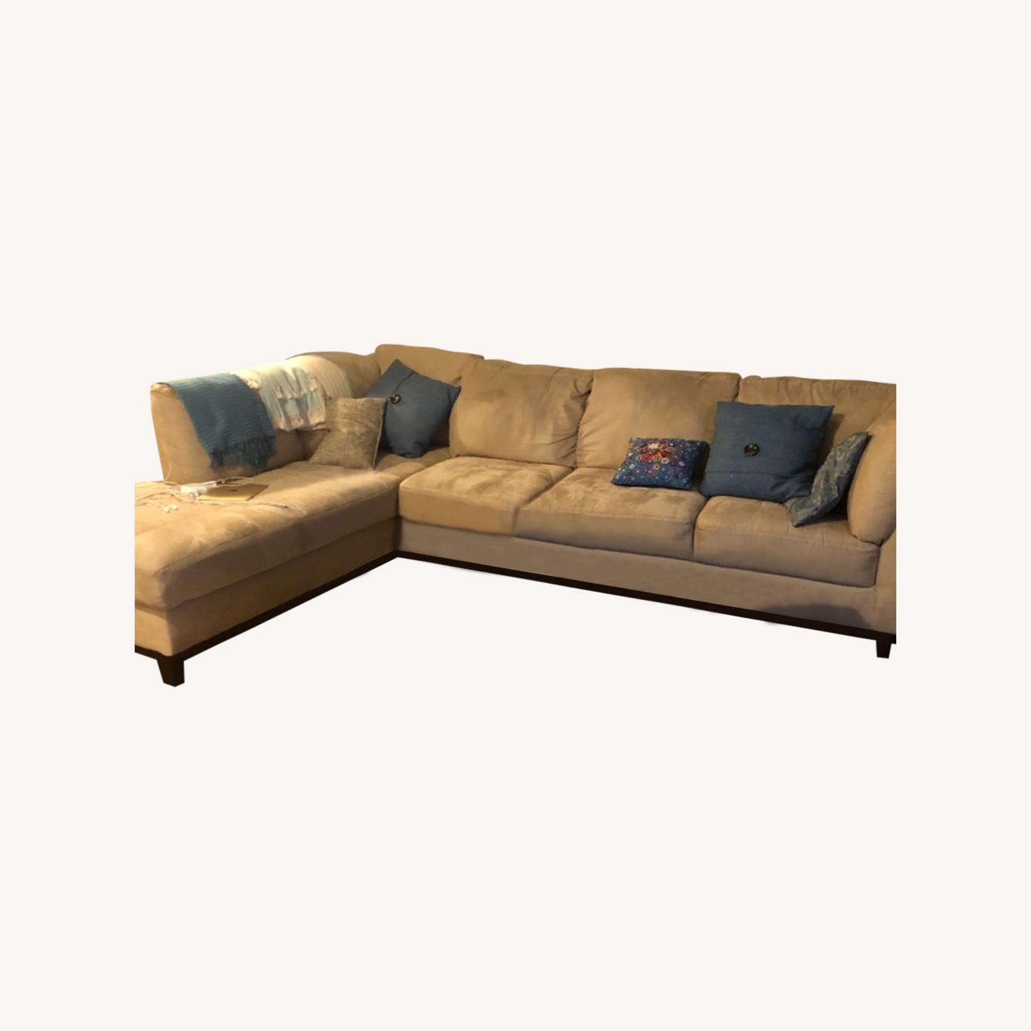 Ashley Furniture Large Beige Sectional Couch - image-0