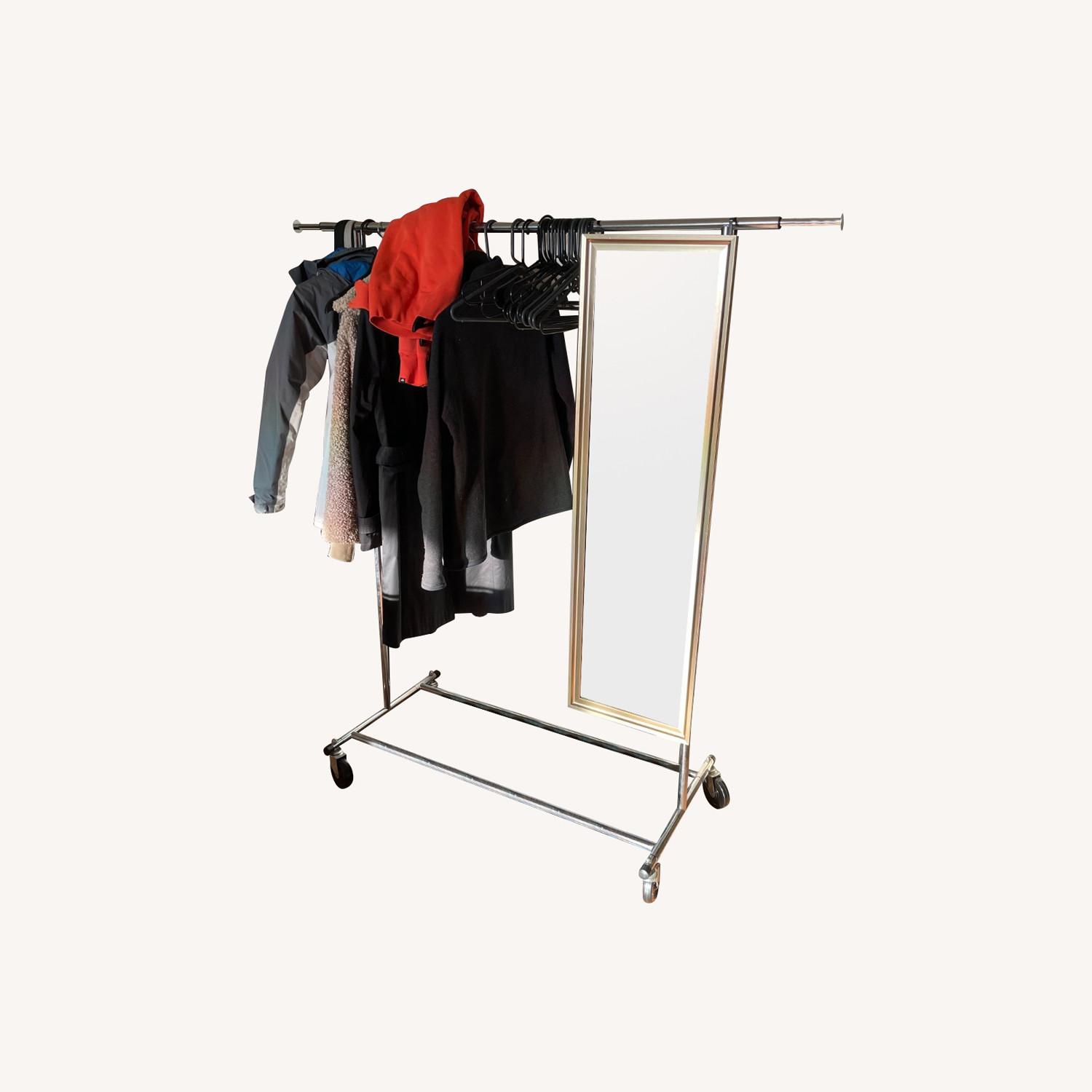 West Elm Rolling Garment Rack AptDeco
