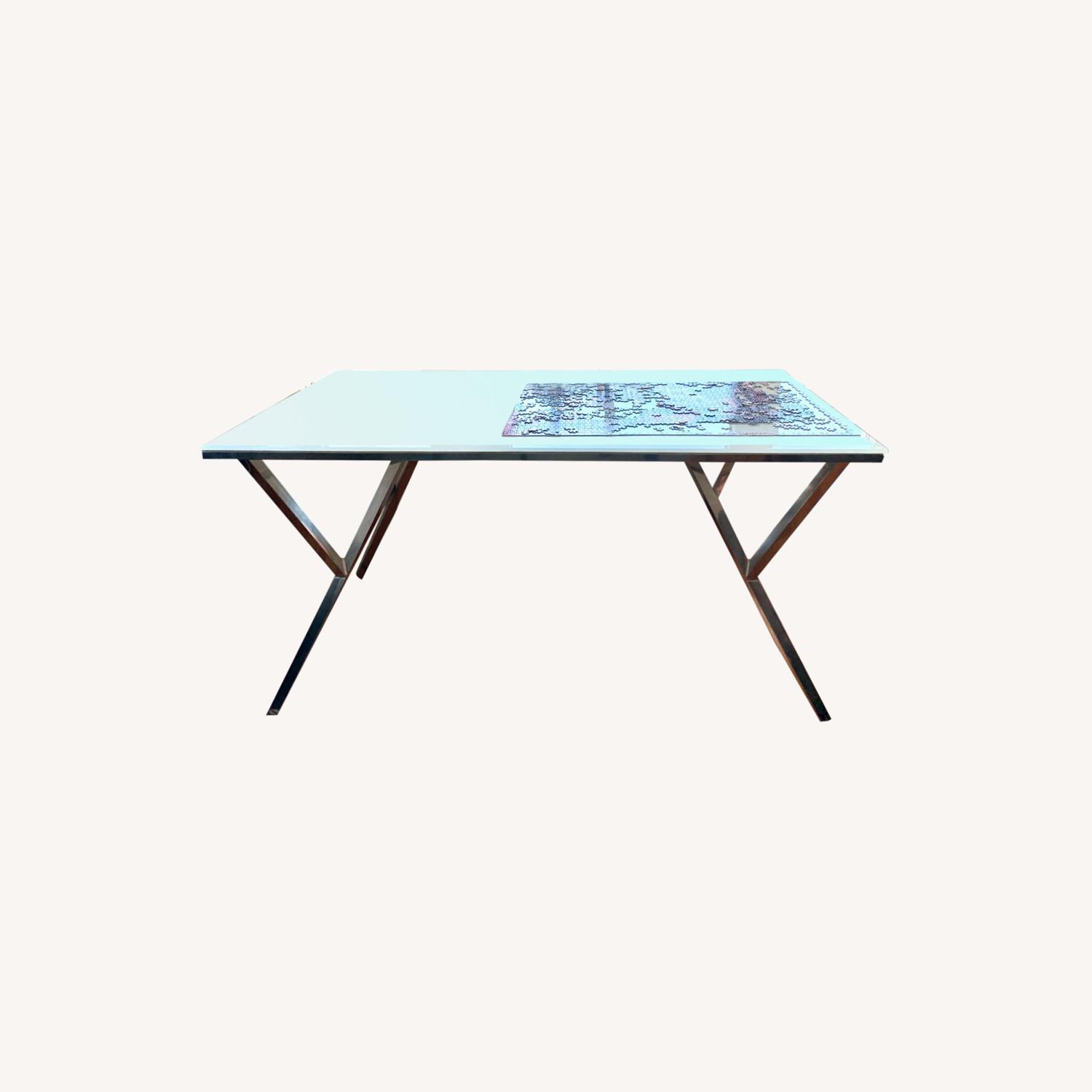 Wayfair Glass Top Modern Dining Table - image-0