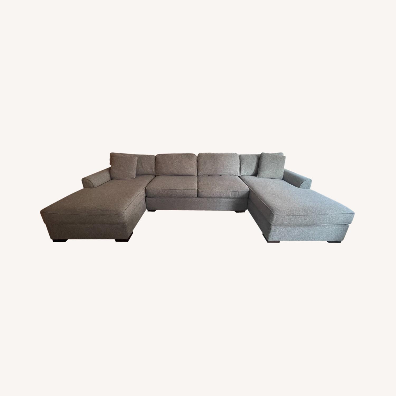 Macy's 3 Piece Sectional with Double Chaise - image-3